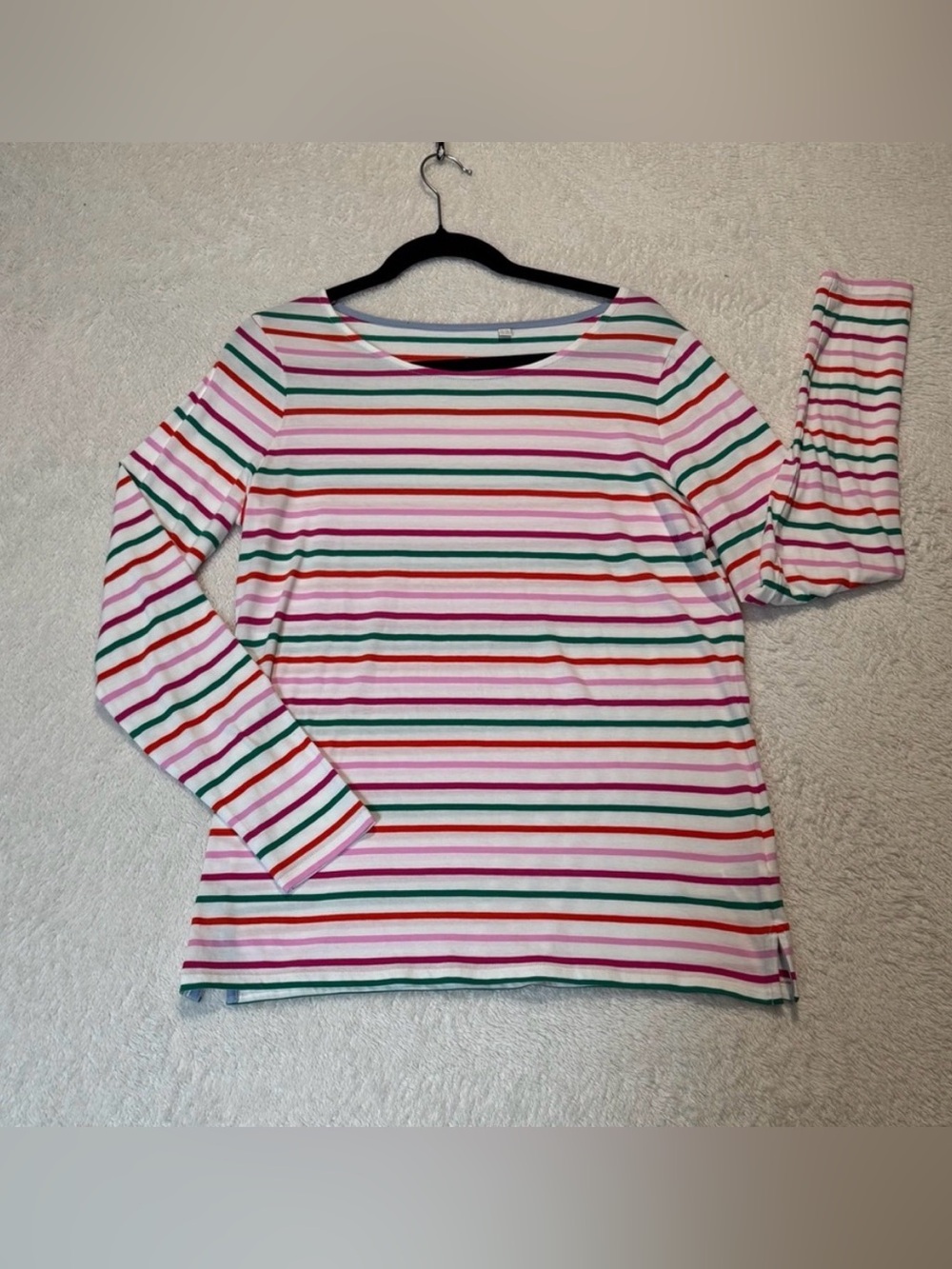 Boden Striped Long Sleeves Top Size 10 Multicolor